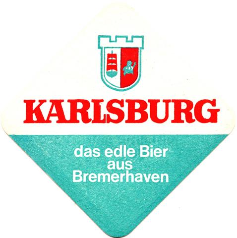 bremerhaven hb-hb karlsburg raute 1a (raute185-das edle bier-blaurot)